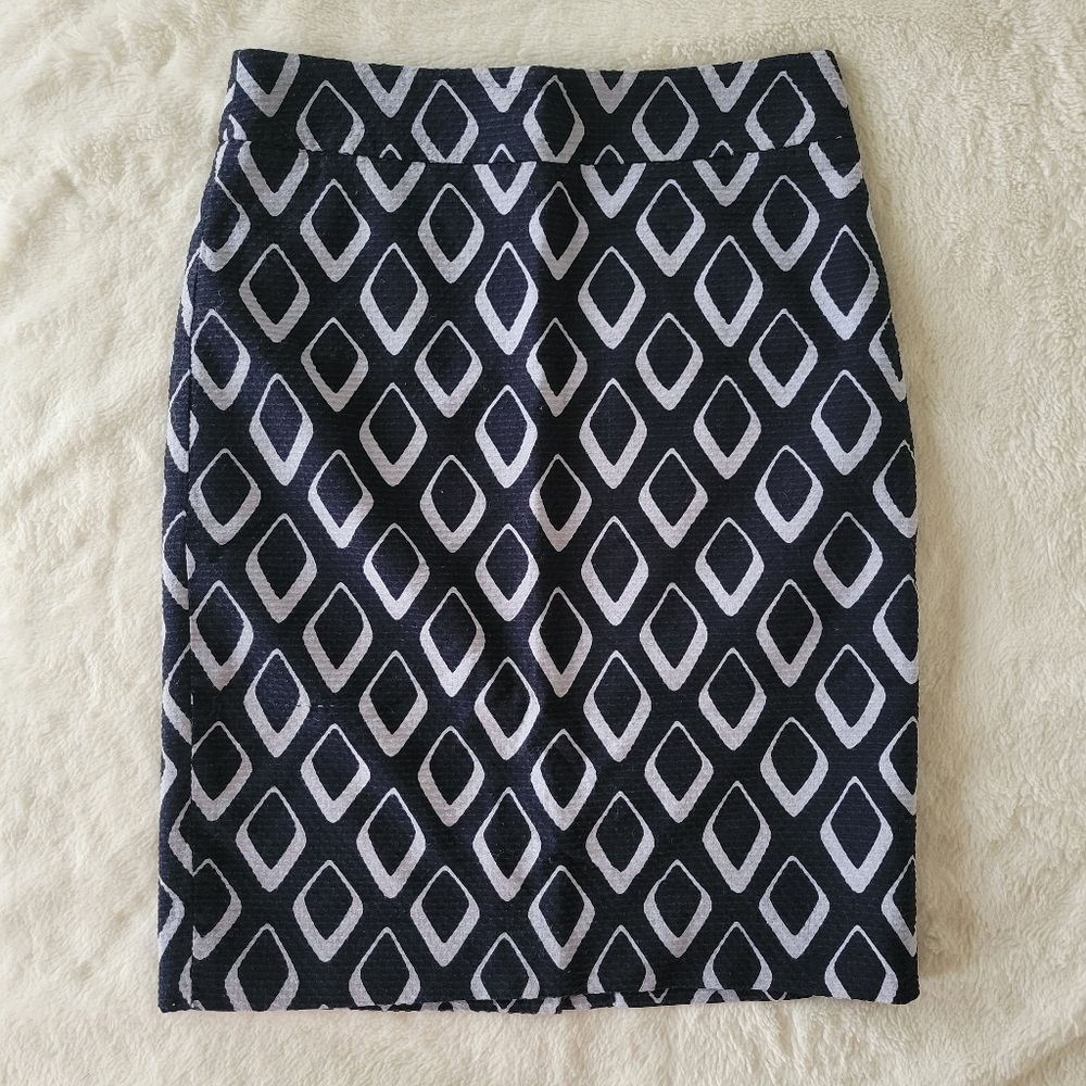 Ann Taylor 2Petite Printed Pencil Skirt